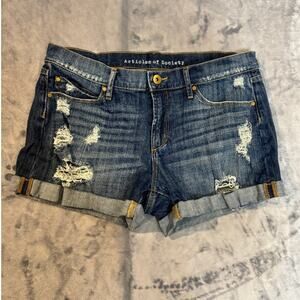 Articles of Society jeans shorts sz 28, trashed, casual, ripped, festival